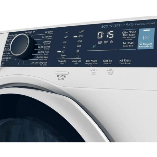 Bảng điều khiển máy Giặt Electrolux Inverter 9 Kg EWF9024P5WB cửa trước