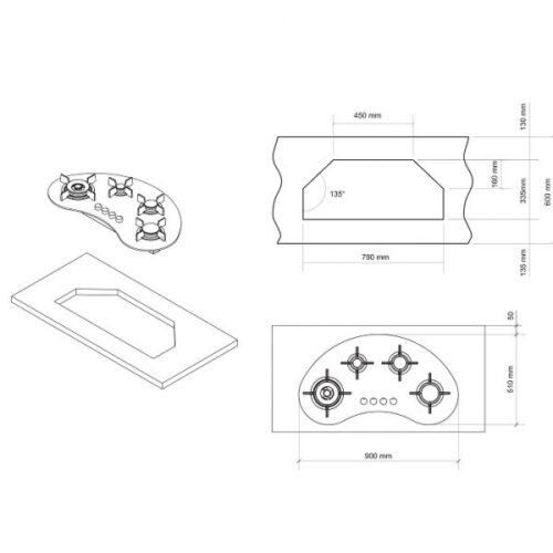 Bếp Ga 4 vùng nấu Dudoff london Gaia 04M2 (G04-M2) 3 dudoff london gaia 04m2 1
