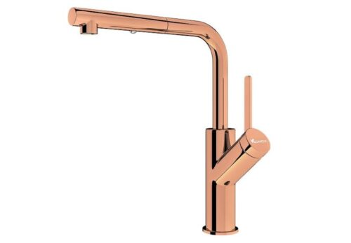 Vòi rửa bát Konox rút dây Artan Rose Gold