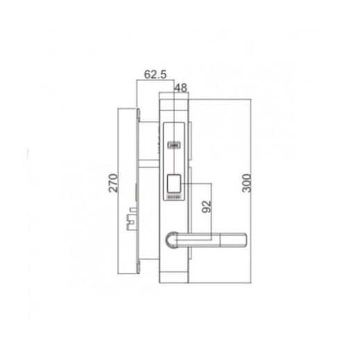 Khóa điện tử thông minh Giovani GSL-159C132 3 Kích thước của Khóa điện tử thông minh Giovani GSL-159C132