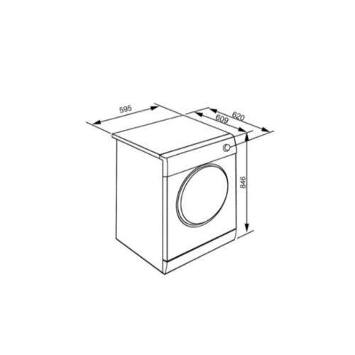 Kích thước máy sấy Hafele Smeg DHT82EIN 536.94.547