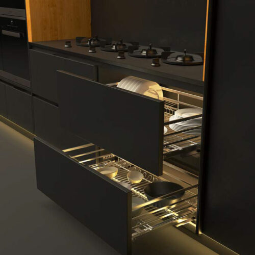 Bộ rổ bát đĩa Cappella Hafele 549.08.008 Inox 304