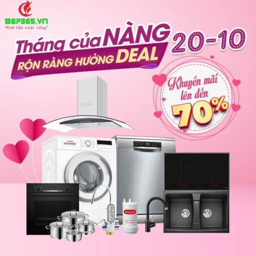 Khuyến mãi 20/10 ngập tràn quà tặng + ưu đãi tới 70% tại Điện Máy 365