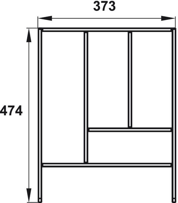 Kích thước của Bộ khay chia ngăn kéo Hafele 552.52.304 Kích thước của Bộ khay chia ngăn kéo Hafele 552.52.304