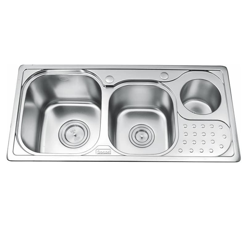 Chậu rửa bát inox 2 hố Gorlde GD-5203 Chậu rửa bát inox 2 hố Gorlde GD-5203