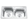 Chậu rửa bát inox 2 hố Gorlde GD-5702 2 Chậu rửa bát inox 2 hố Gorlde GD-5702