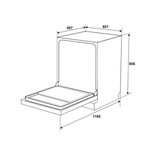 Máy rửa bát độc lập Hafele HDW-F601B 535.29.670 9 Kích thước máy rửa bát độc lập Hafele HDW-F601B 535.29.670