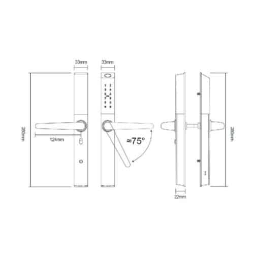 Khóa thông minh Avolock AN-395-B 3 Kích thước khóa thông minh Avolock AN-395-B