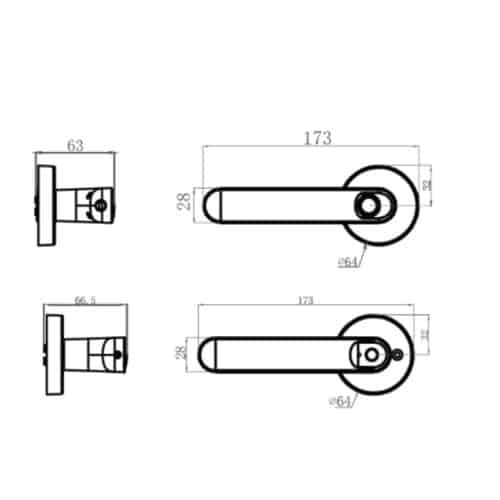 Kích thước khóa thông minh Avolock AT-103-B