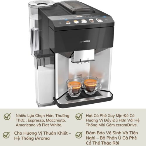 Máy pha cafe tự động Siemens EQ.500 TQ503D01 3 Máy pha cafe tự động Siemens EQ.500 TQ503D01