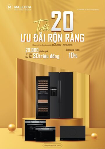 Malloca mừng sinh nhật tuổi 20 - 20.000 quà tặng giá trị đang chờ bạn tại Điện Máy 365!