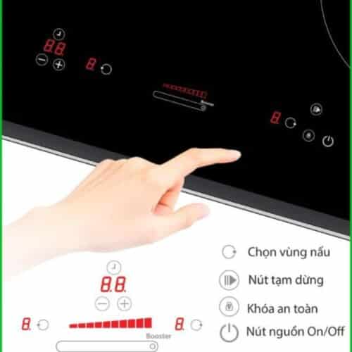 Bảng điều khiển bếp từ đôi Tomate TOM 02I‐7S lắp âm