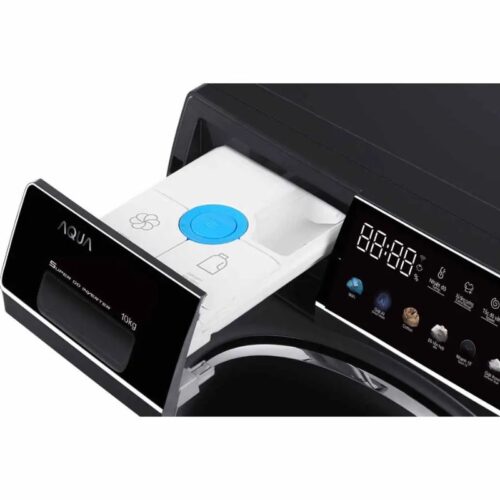 Ảnh máy Giặt Aqua Inverter 10 Kg AQD-DDW1000J.BK cửa trước