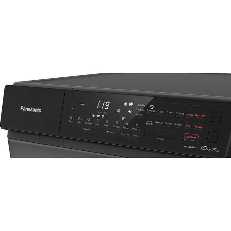 Bảng điều khiển máy Giặt Sấy Panasonic Inverter Giặt 10 Kg - Sấy 6 Kg NA-S106FR1BV Bảng điều khiển máy Giặt Sấy Panasonic Inverter Giặt 10 Kg - Sấy 6 Kg NA-S106FR1BV