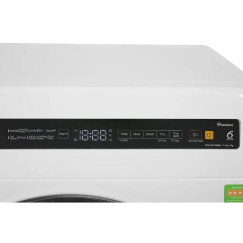 Bảng điều khiển máy Giặt Sấy Whirlpool Inverter Giặt 10.5 Kg - Sấy 7 Kg WWEB10702FW