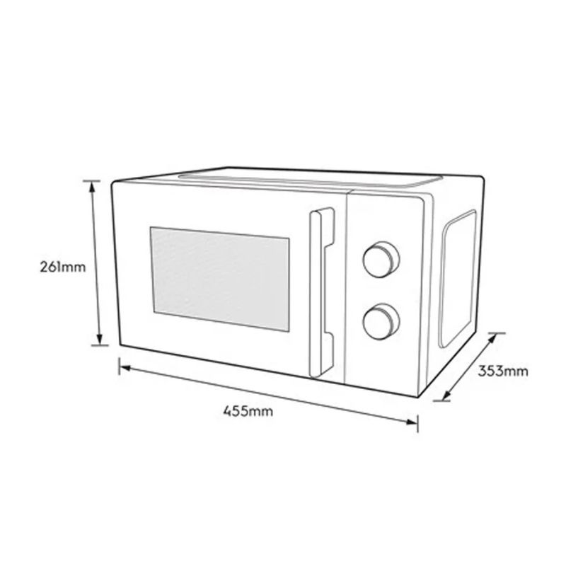 Kích thước lò vi sóng Electrolux EMM20K22B 20 Lít Kích thước lò vi sóng Electrolux EMM20K22B 20 Lít