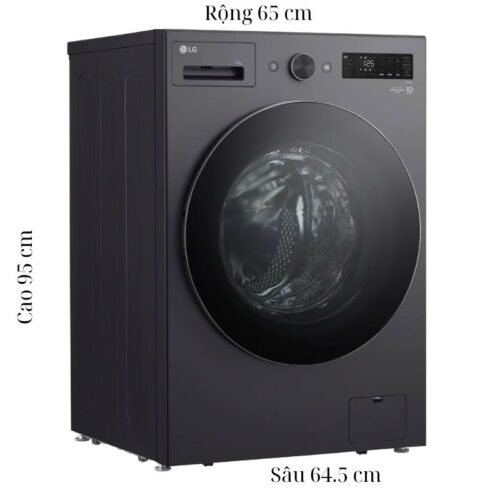 Kích thước máy Giặt LG Inverter 15 Kg F2515SNTG cửa trước