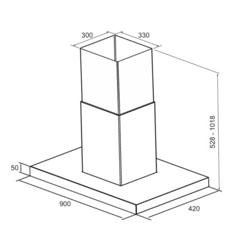 Kích thước máy hút mùi Eurosun EH-70AF71