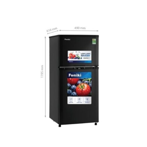 Kích thước tủ Lạnh 2 cánh 159 Lít Funiki HR T6159TDG