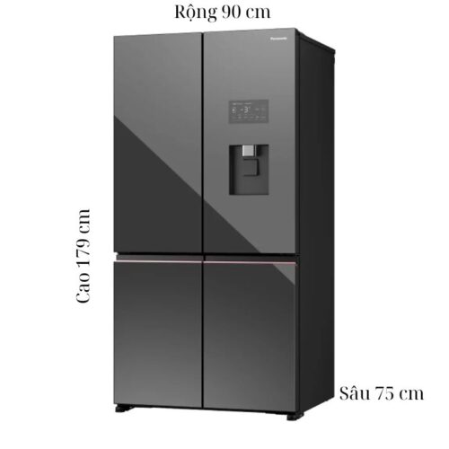 Kích thước tủ Lạnh 4 cánh Multi Door Inverter 621 Lít PRIME+ Edition Panasonic NR-XY680YHHV