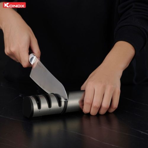 Dụng cụ mài dao 3 khe Konox Knife Sharpener 4 Ảnh thực tế dụng cụ mài dao 3 khe Konox Knife Sharpener