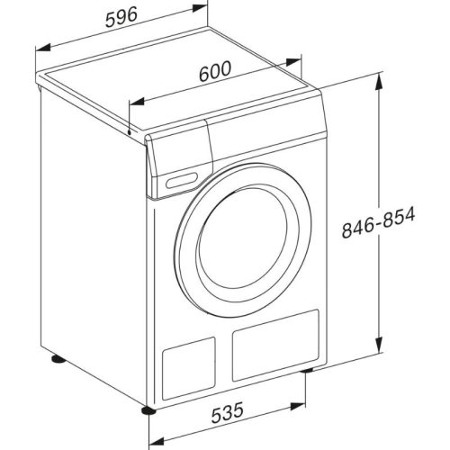 Kích thước máy giặt-sấy Miele WTR860WPM