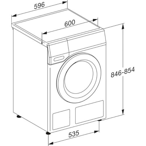 Kích thước máy giặt-sấy Miele WTW870WPM