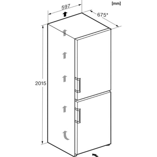 Kích thước tủ lạnh Miele KFN 4795 DD BST