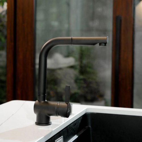 Vòi rửa bát Wasserwerk WK 4 Black 700416 màu đen có dây rút 5 Ảnh vòi rửa bát Wasserwerk WK 4 Black 700416 màu đen có dây rút