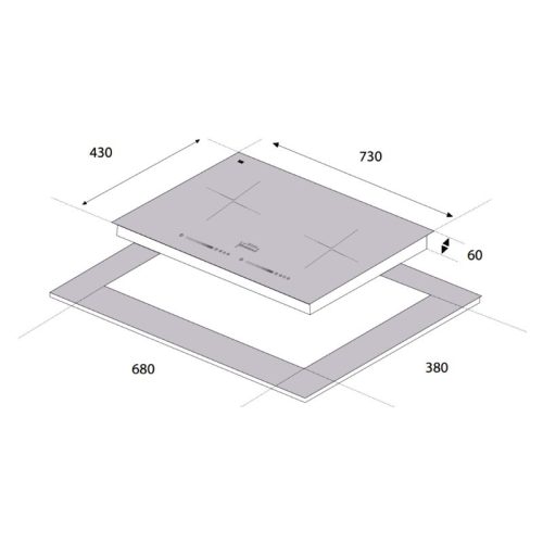Kích thước bếp từ Eurogold EUH6800