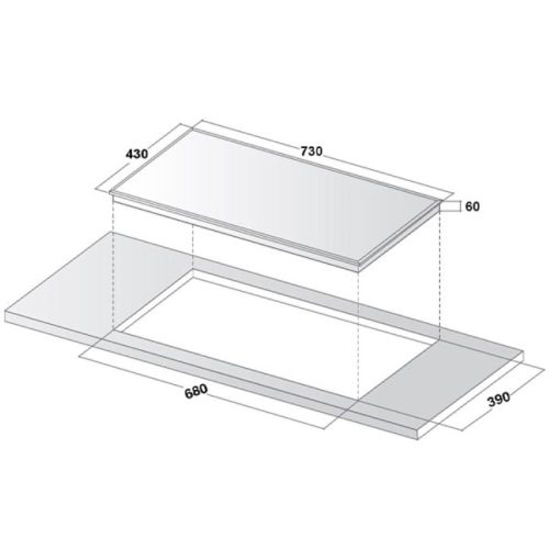 Kích thước bếp từ Faster FS 288 I