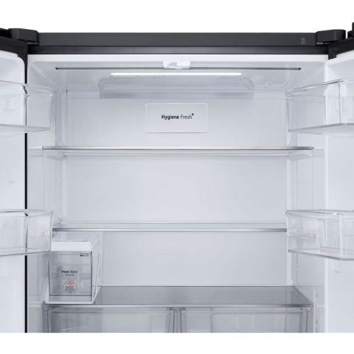 Ngăn trên tủ lạnh LG French Door màu đen lì 571L LFD58BLMA