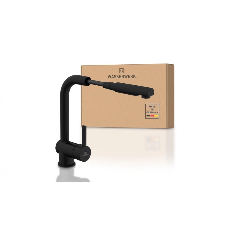 Vòi rửa bát Wasserwerk WK 4 Black 700416 màu đen có dây rút Vòi rửa bát Wasserwerk WK 4 Black 700416 màu đen có dây rút