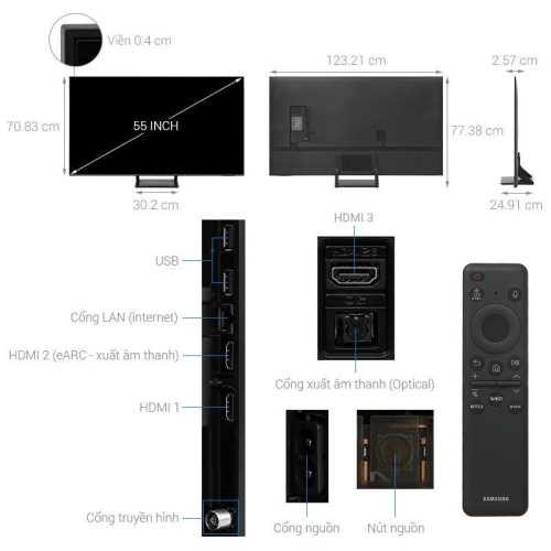 kich thuoc smart tivi qled samsung 4k 55 inch qa55q65d