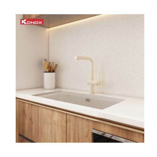 Ảnh lắp đặt vòi rửa bát dây rút Stream Smart Nude