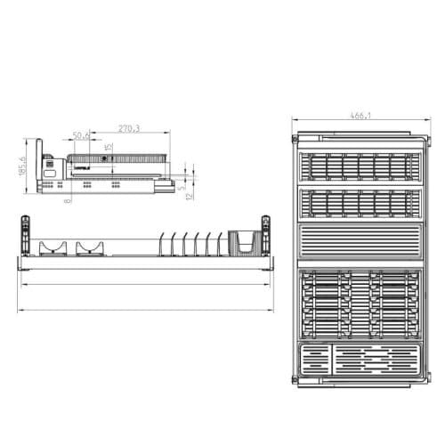 Kích thước Rổ Kéo Dưới Cho Xoong Nồi Dining Agent 700mm Hafele 545.14.308