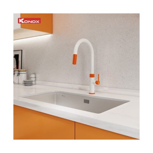 Ảnh thực tế vòi rửa bát dây rút Lasi Orange