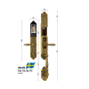 Khóa cửa đại sảnh Demax SL 888 GB BRASS