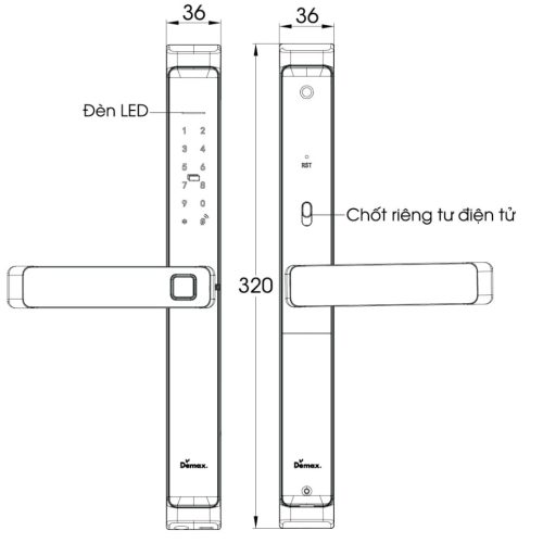 Khoa thong minh Demax EL MS699BN 1