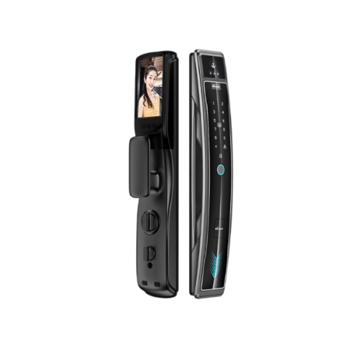 Khóa thông minh nhận diện khuôn mặt Face ID_3D Demax EL918MG APP màu xám ánh kim