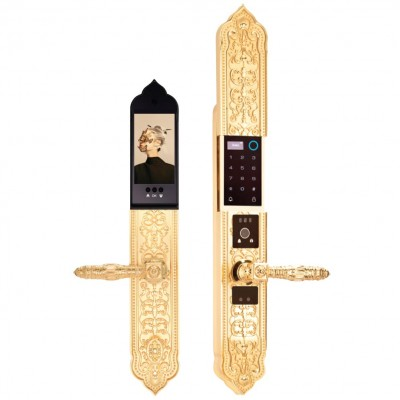 Khóa đại sảnh – biệt thự mạ vàng 24K EL8882 24K BRASS APP WIFI